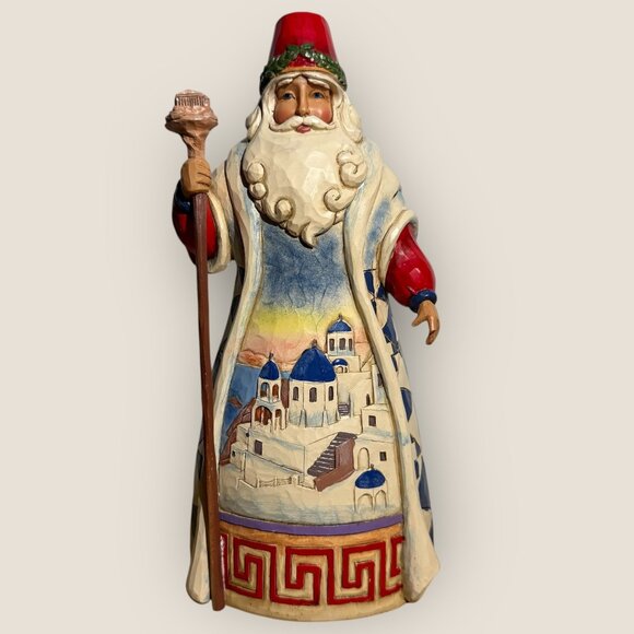 Jim Shore Heartwood Creek Greek Santa Figurine 4041069 Kala Christougenna 2014 - Picture 1 of 7